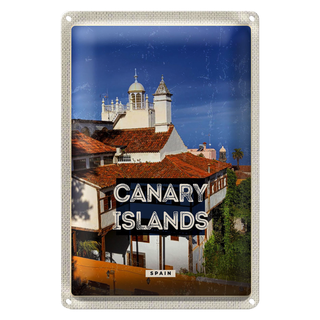 Blechschild Reise 20x30cm Canara Islands Spain Urlaubsziel