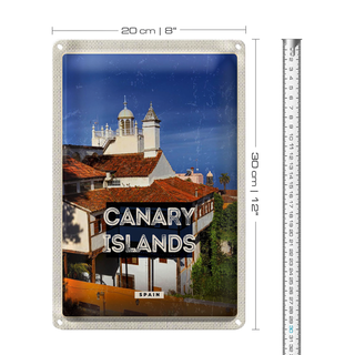 Blechschild Reise 20x30cm Canara Islands Spain Urlaubsziel