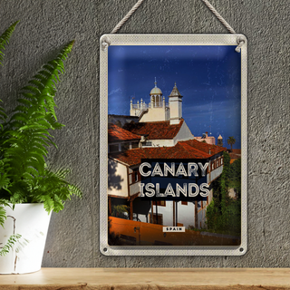 Blechschild Reise 20x30cm Canara Islands Spain Urlaubsziel