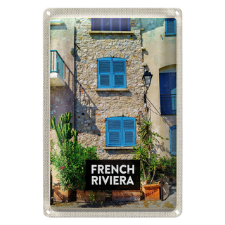 Blechschild Reise 20x30cm French Riviera Reiseziel Tourismus