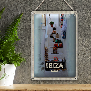 Blechschild Reise 20x30cm Ibiza Spain Urlaub Meer