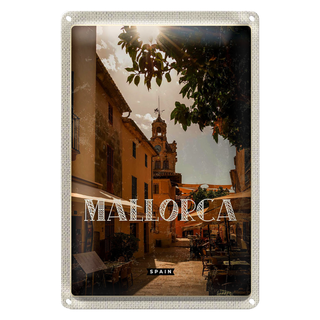 Blechschild Reise 20x30cm Mallorca Spain Urlaubsort Altstadt