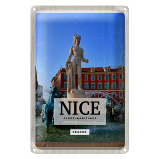Blechschild Reise 20x30cm NICE Alpes-Maritimes France