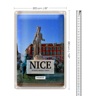 Blechschild Reise 20x30cm NICE Alpes-Maritimes France