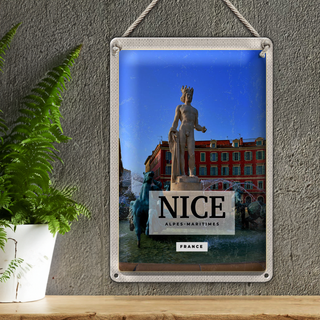 Blechschild Reise 20x30cm NICE Alpes-Maritimes France