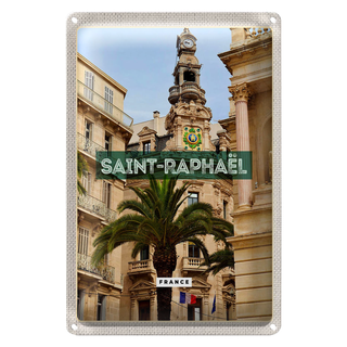 Blechschild Reise 20x30cm Saint-Raphaël France Hafenstadt