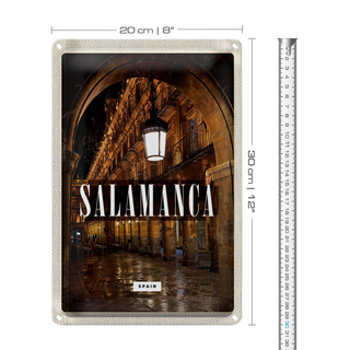 Blechschild Reise 20x30cm Salamanca Spain Architektur Retro