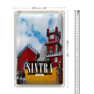 Blechschild Reise 20x30cm Sintra Portugal Reiseziel Urlaub