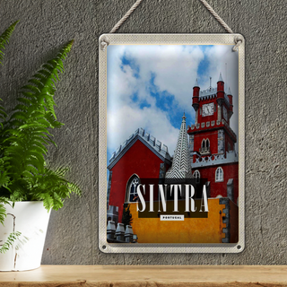 Blechschild Reise 20x30cm Sintra Portugal Reiseziel Urlaub