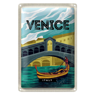 Blechschild Reise 20x30cm Venica Italy malerisches Foto