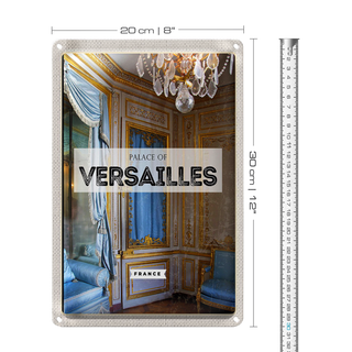 Blechschild Reise 20x30cm Palace of Versailles France Reiseziel
