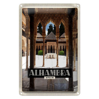 Blechschild Reise 20x30cm Alhambra Spain Tourismus Urlaub