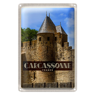 Blechschild Reise 20x30cm Carcassonne Franca Weltkulturerbe