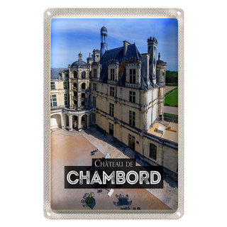 Blechschild Reise 20x30cm Château de Chambord Schloss