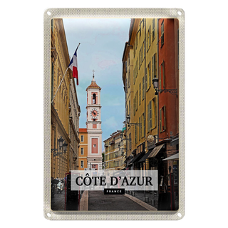 Blechschild Reise 20x30cm Côte d'Azur France Reiseziel
