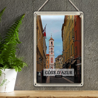 Blechschild Reise 20x30cm Côte d'Azur France Reiseziel