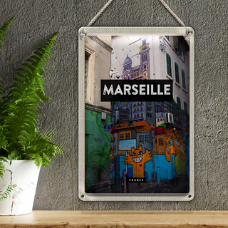 Blechschild Reise 20x30cm Marseille France Reiseziel