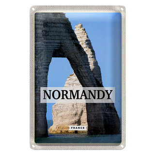 Blechschild Reise 20x30cm Normandy France Reiseziel