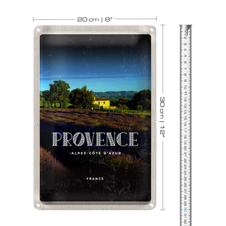 Blechschild Reise 20x30cm Provence-Alpes-Côte d'Azur France