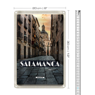 Blechschild Reise 20x30cm Salamanca Spain Architektur Tourismus
