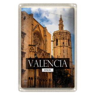 Blechschild Reise 20x30cm Valencia Spain Architektur Tourismus