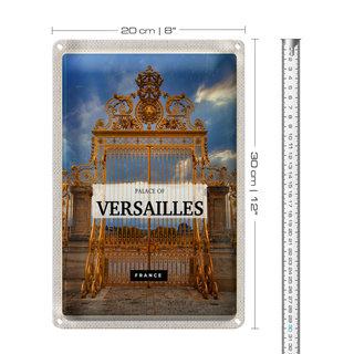 Blechschild Reise 20x30cm Palace of versailles France Tourismus
