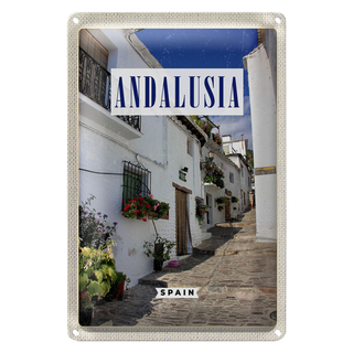 Blechschild Reise 20x30cm Andalusia Spain Altstadt Reiseziel