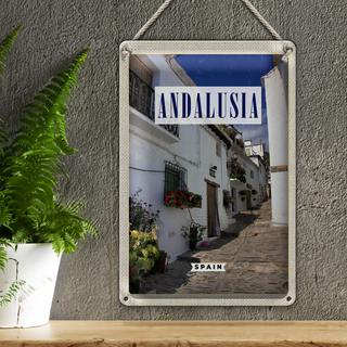 Blechschild Reise 20x30cm Andalusia Spain Altstadt Reiseziel