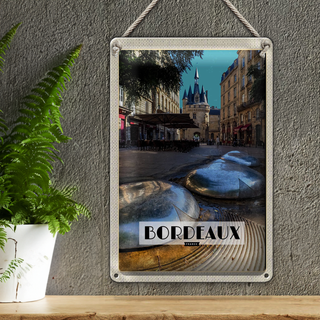 Blechschild Reise 20x30cm Bordeaux France Hafendtadt Weinbau