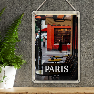 Blechschild Reise 20x30cm Paris Cafe Restaurant Reiseziel