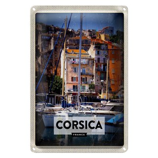 Blechschild Reise 20x30cm Corsica France Urlaubsort