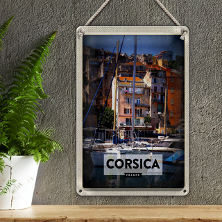 Blechschild Reise 20x30cm Corsica France Urlaubsort