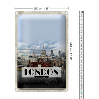 Blechschild Reise 20x30cm London United Kingdom Foto Poster