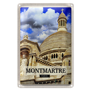 Blechschild Reise 20x30cm Montmartre Paris Architektur
