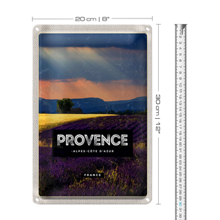 Blechschild Reise 20x30cm Provence alpes cote d'azur