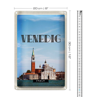 Blechschild Reise 20x30cm Venedig Italy Tourismus Urlaub Poster