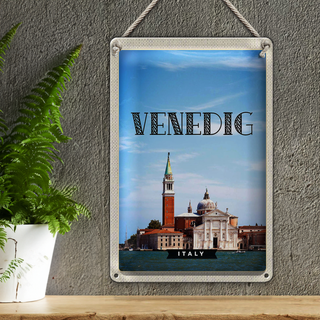 Blechschild Reise 20x30cm Venedig Italy Tourismus Urlaub Poster