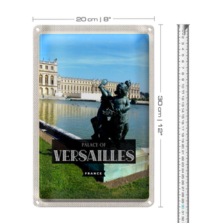 Blechschild Reise 20x30cm Palace of Versailles France Tourismus