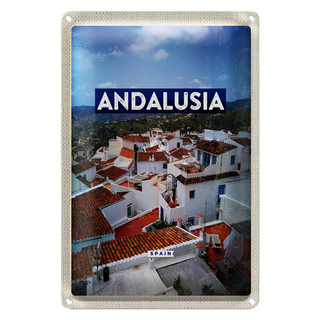 Blechschild Reise 20x30cm Andalusia Spain Panorama Tourismus