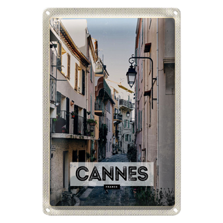 Blechschild Reise 20x30cm Cannes France Architektur Straße
