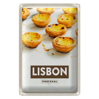 Blechschild Reise 20x30cm Lisbon Portugal Käse