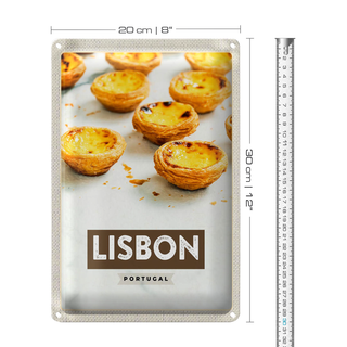 Blechschild Reise 20x30cm Lisbon Portugal Käse