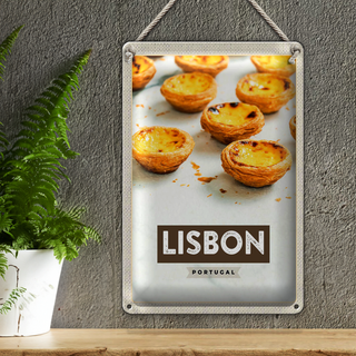 Blechschild Reise 20x30cm Lisbon Portugal Käse