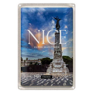 Blechschild Reise 20x30cm Nice Alpes-Maritimes Reiseziel