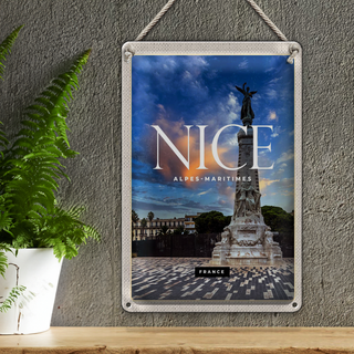 Blechschild Reise 20x30cm Nice Alpes-Maritimes Reiseziel