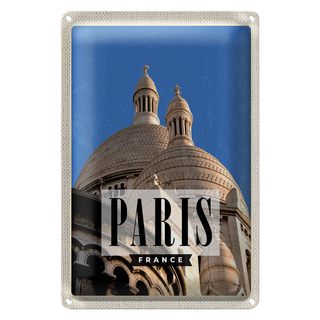 Blechschild Reise 20x30cm Paris France Architektur