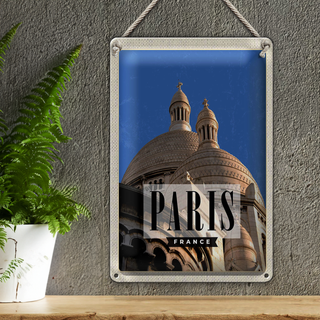 Blechschild Reise 20x30cm Paris France Architektur
