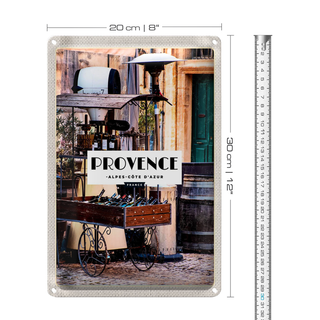 Blechschild Reise 20x30cm Provence Alpes cote d`Azur