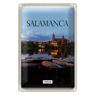 Blechschild Reise 20x30cm Salamanca Spain Retro
