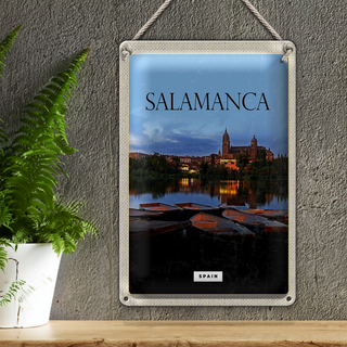 Blechschild Reise 20x30cm Salamanca Spain Retro